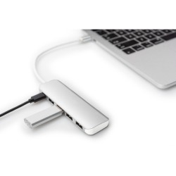 Buy DIGITUS USB-C Hub 4-Port USB 3.0 with PD - Aluminium Silver, 0.2 m Cable in Cyprus, Nicosia, Limassol, Larnaka, Pafos