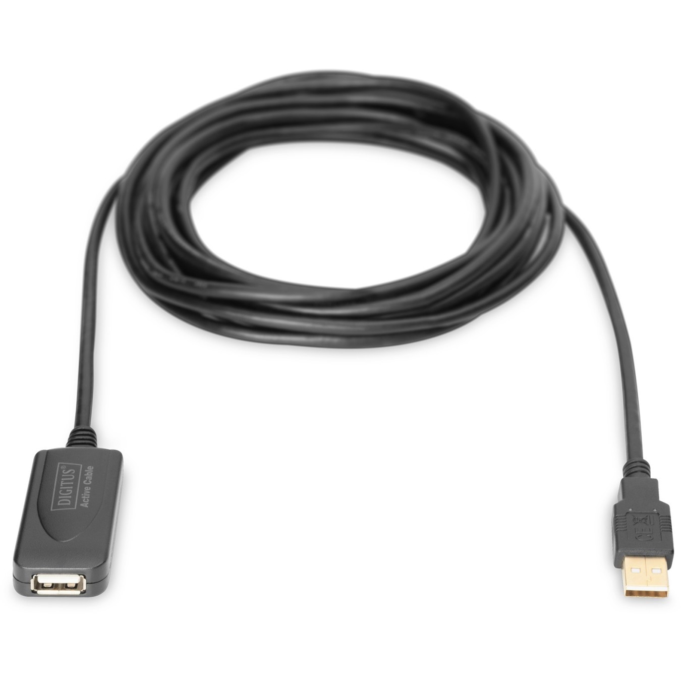 DIGITUS USB 2.0 USB-A Extension Cable - 5 m - Black — Buy in Cyprus with Fast Delivery