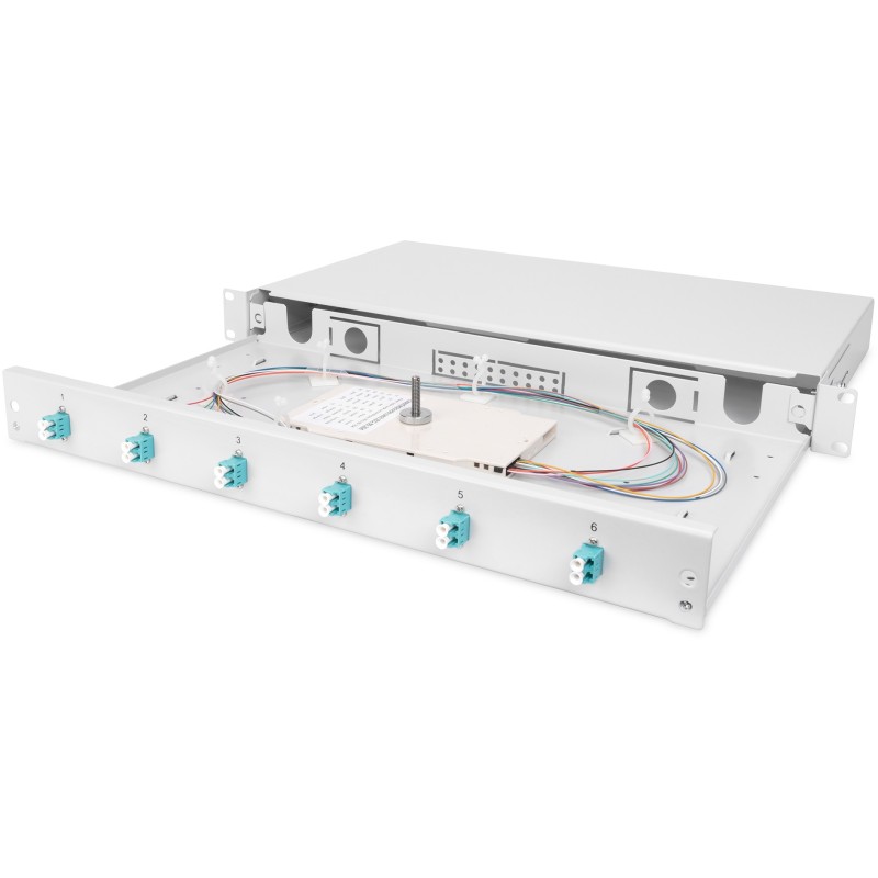 Buy DIGITUS LWL splice box 1HE - 6x LC OM3 duplex, grey in Cyprus, Nicosia, Limassol, Larnaka, Pafos