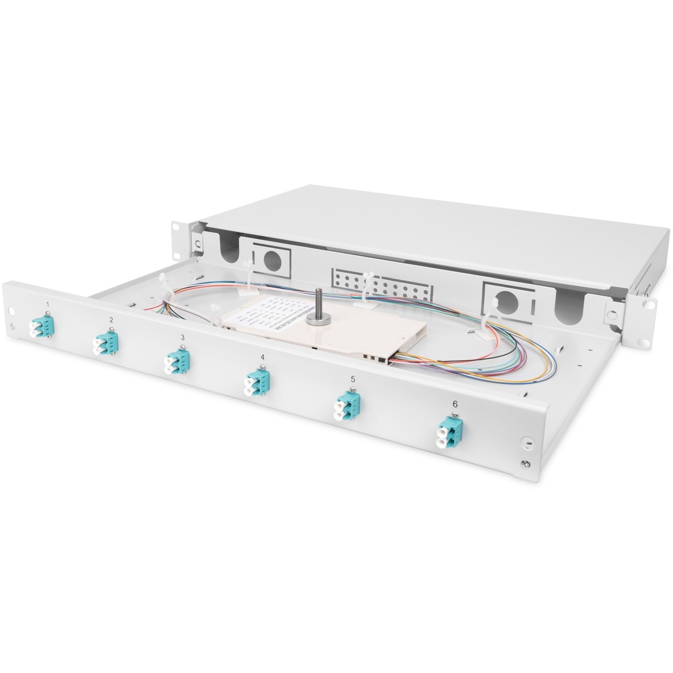 DIGITUS LWL splice box 1HE - 6x LC OM3 duplex, grey — Buy in Cyprus with Fast Delivery