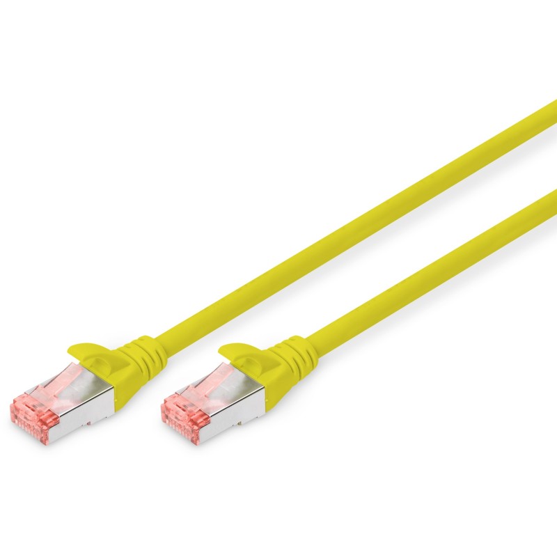 Buy DIGITUS Cat6 S/FTP Patch Cable 10 m, 2xRJ45 - Yellow, Lever Guard, Poly Bag in Cyprus, Nicosia, Limassol, Larnaka, Pafos