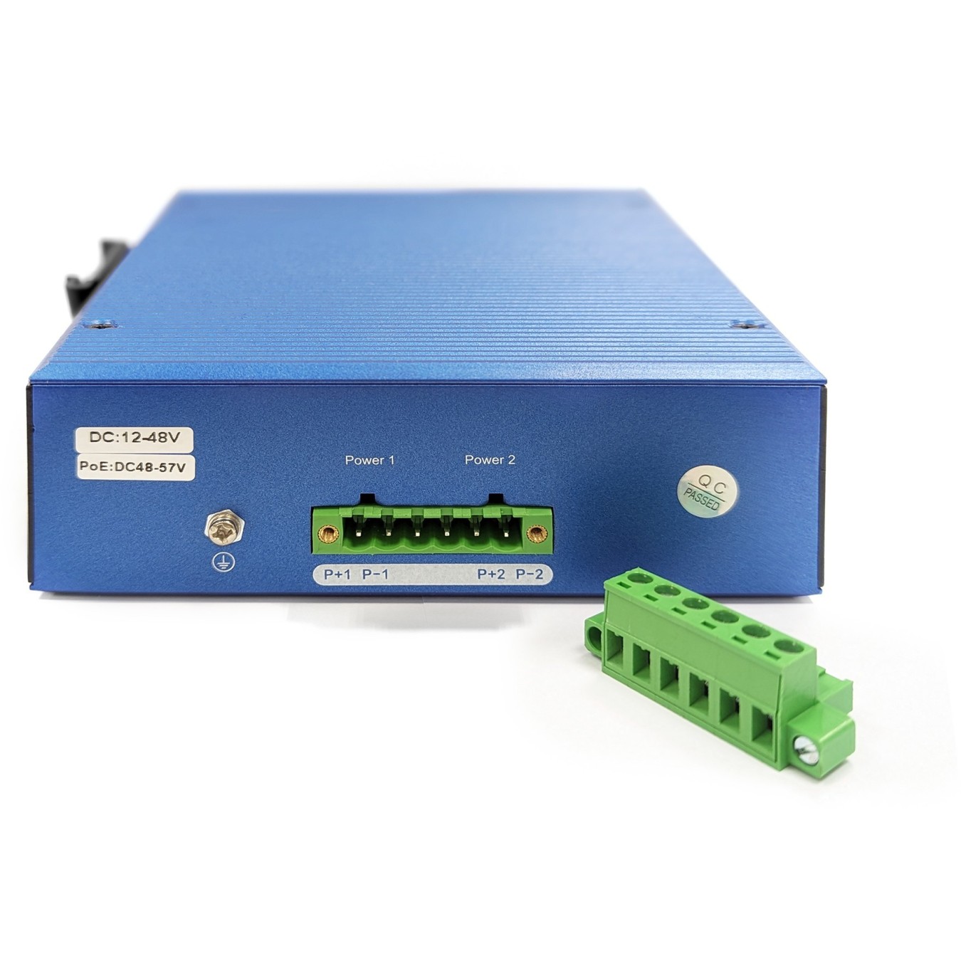 Digitus 16+2P Industrial Gigabit Ethernet Switch L2 Managed - Black/Blue, 16x Gigabit RJ-45 + 2 SFP