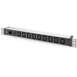 Buy Aluminium PDU Socket Strip 1U - Digitus - 9x C13, 230V/10A, 50/60Hz in Cyprus, Nicosia, Limassol, Larnaka, Pafos