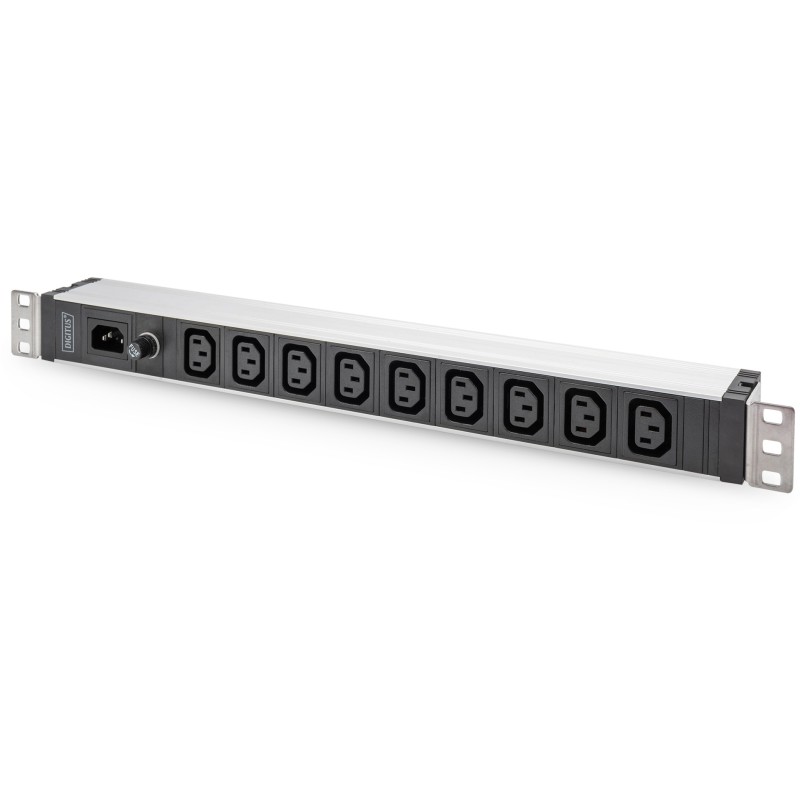 Buy Aluminium PDU Socket Strip 1U - Digitus - 9x C13, 230V/10A, 50/60Hz in Cyprus, Nicosia, Limassol, Larnaka, Pafos
