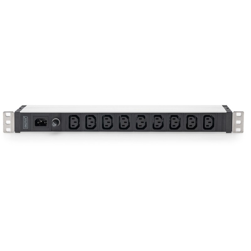 Buy Aluminium PDU Socket Strip 1U - Digitus - 9x C13, 230V/10A, 50/60Hz in Cyprus, Nicosia, Limassol, Larnaka, Pafos