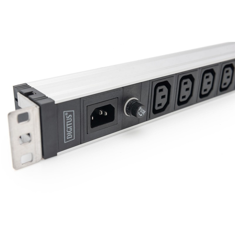 Buy Aluminium PDU Socket Strip 1U - Digitus - 9x C13, 230V/10A, 50/60Hz in Cyprus, Nicosia, Limassol, Larnaka, Pafos