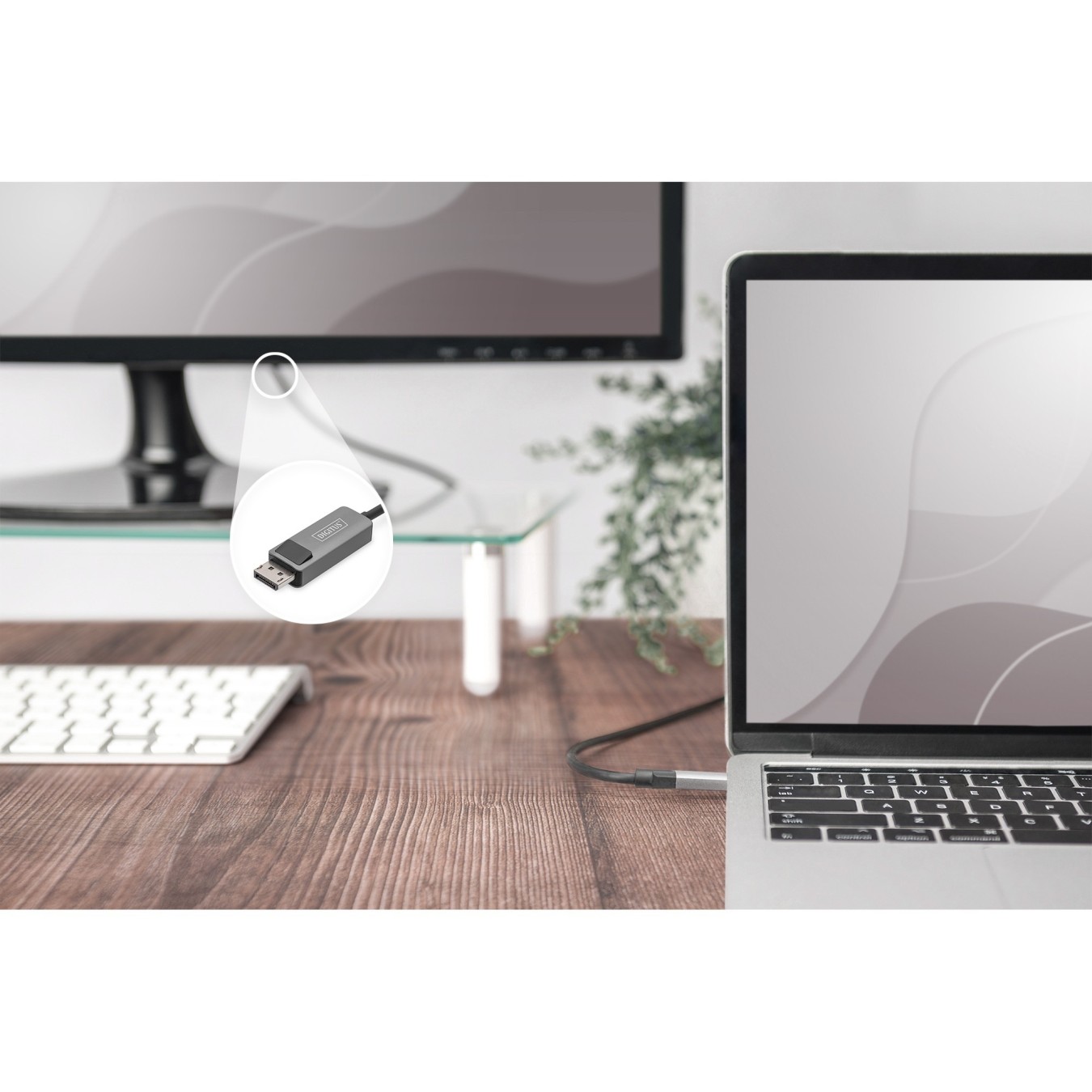 DIGITUS USB-C to DisplayPort Cable - 1 m - Black - USB-C (Male) to DP (Male) — Buy in Cyprus with Fast Delivery