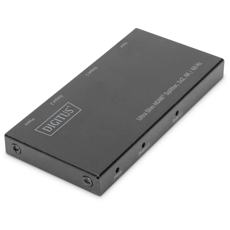 Buy DIGITUS Ultra Slim HDMI Splitter - 1x2 - 4K 60 Hz, HDMI 1.4, Black, Metal in Cyprus, Nicosia, Limassol, Larnaka, Pafos