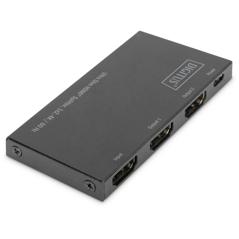 Buy DIGITUS Ultra Slim HDMI Splitter - 1x2 - 4K 60 Hz, HDMI 1.4, Black, Metal in Cyprus, Nicosia, Limassol, Larnaka, Pafos