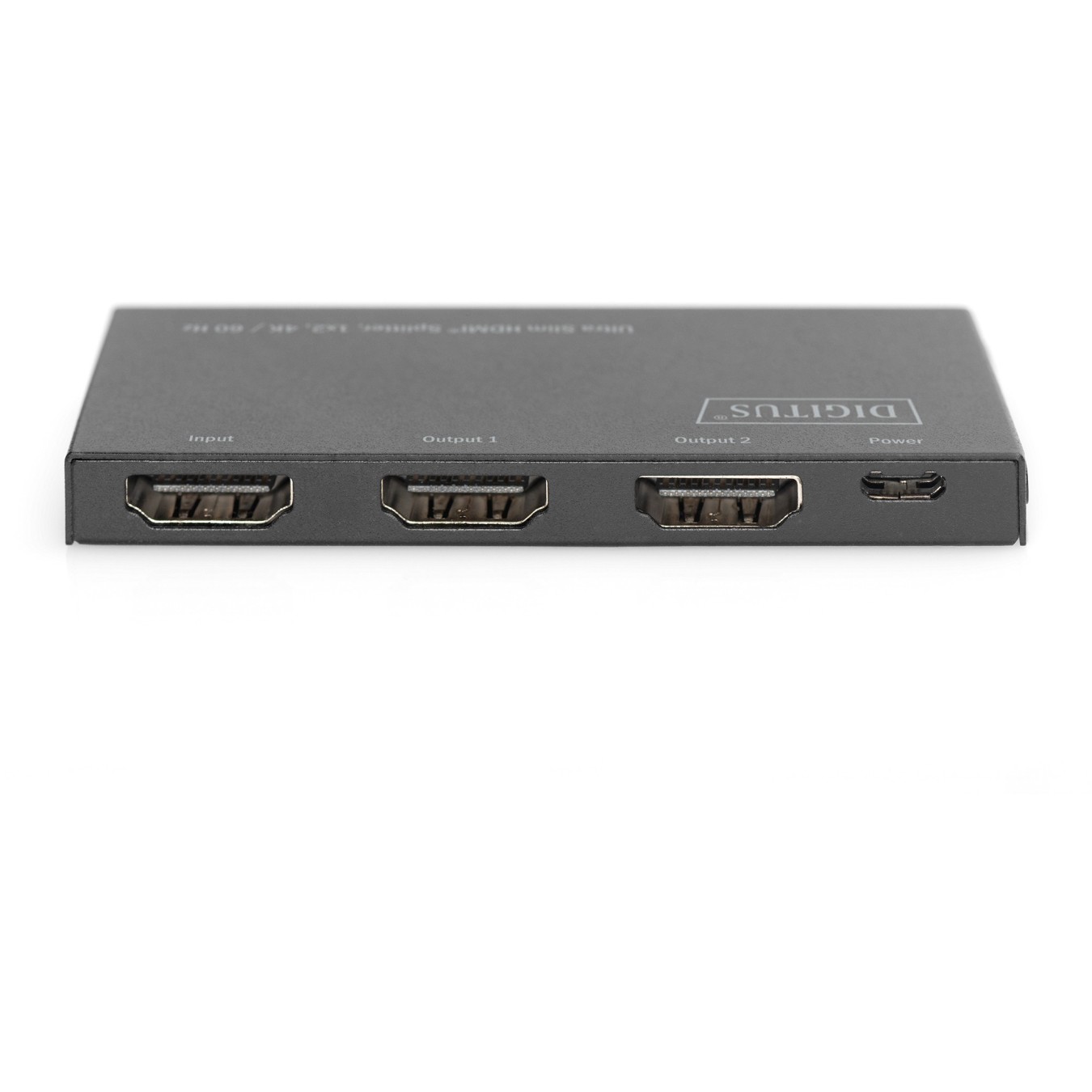 DIGITUS Ultra Slim HDMI Splitter - 1x2 - 4K 60 Hz, HDMI 1.4, Black, Metal — Buy in Cyprus with Fast Delivery