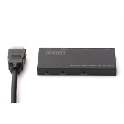 Buy DIGITUS Ultra Slim HDMI Splitter - 1x2 - 4K 60 Hz, HDMI 1.4, Black, Metal in Cyprus, Nicosia, Limassol, Larnaka, Pafos