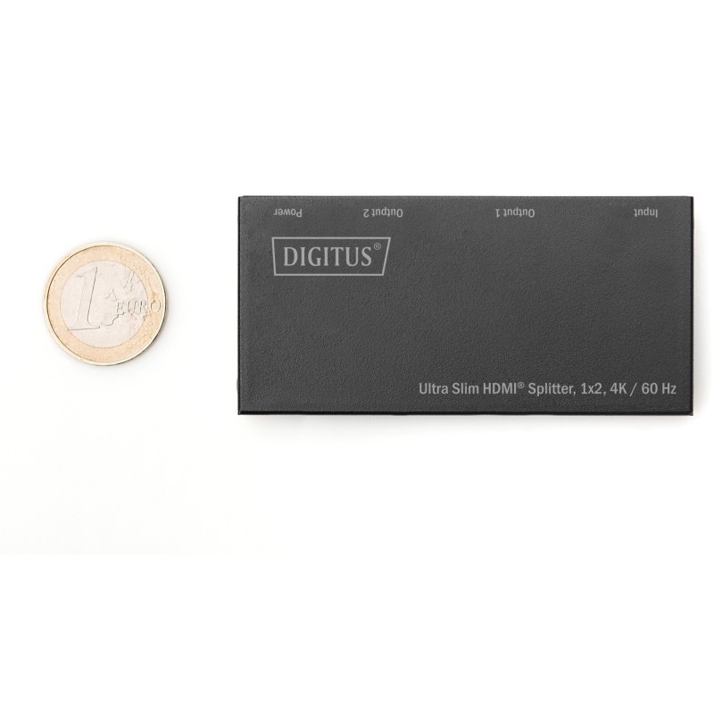 Buy DIGITUS Ultra Slim HDMI Splitter - 1x2 - 4K 60 Hz, HDMI 1.4, Black, Metal in Cyprus, Nicosia, Limassol, Larnaka, Pafos