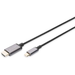 Buy Digitus USB-C to HDMI Cable - ST-ST - Black, 1.8 m, 4K UHD 30 Hz in Cyprus, Nicosia, Limassol, Larnaka, Pafos