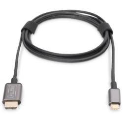 Buy Digitus USB-C to HDMI Cable - ST-ST - Black, 1.8 m, 4K UHD 30 Hz in Cyprus, Nicosia, Limassol, Larnaka, Pafos