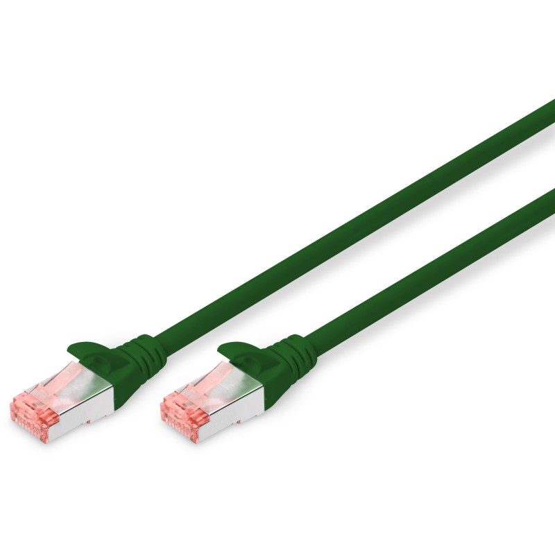 Buy DIGITUS Patch Cable Cat6 S/FTP 2xRJ45 5.0m - Green (Shielded) in Cyprus, Nicosia, Limassol, Larnaka, Pafos