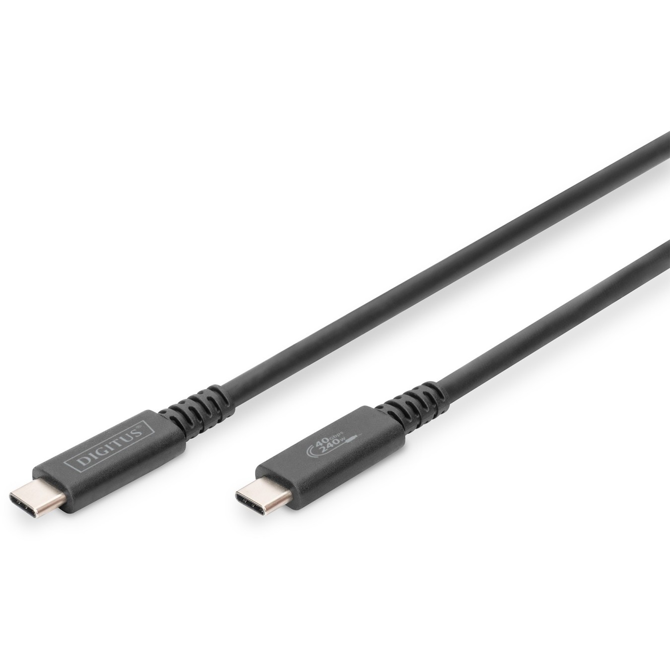 DIGITUS USB 4.0 Type-C Cable 1 m - USB4 Gen 2x2, 40 Gbps, PD 100W, USB-C to USB-C, Black — Buy in Cyprus with Fast Delivery
