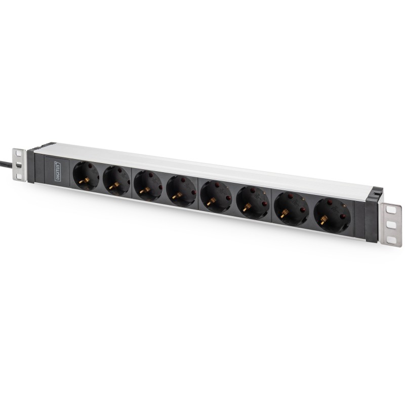 Buy Aluminum 1U PDU with 8 Schuko outlets, 230V 16A, 2 m cable - Rack-mount, 19-... in Cyprus, Nicosia, Limassol, Larnaka, Pafos