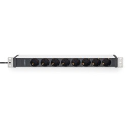 Buy Aluminum 1U PDU with 8 Schuko outlets, 230V 16A, 2 m cable - Rack-mount, 19-... in Cyprus, Nicosia, Limassol, Larnaka, Pafos