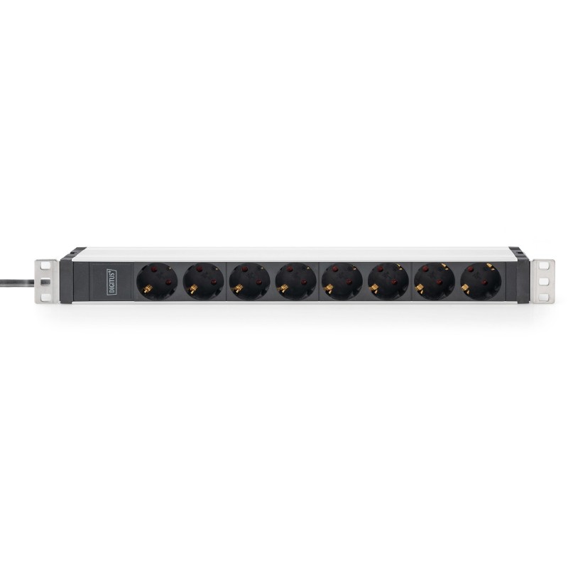 Buy Aluminum 1U PDU with 8 Schuko outlets, 230V 16A, 2 m cable - Rack-mount, 19-... in Cyprus, Nicosia, Limassol, Larnaka, Pafos