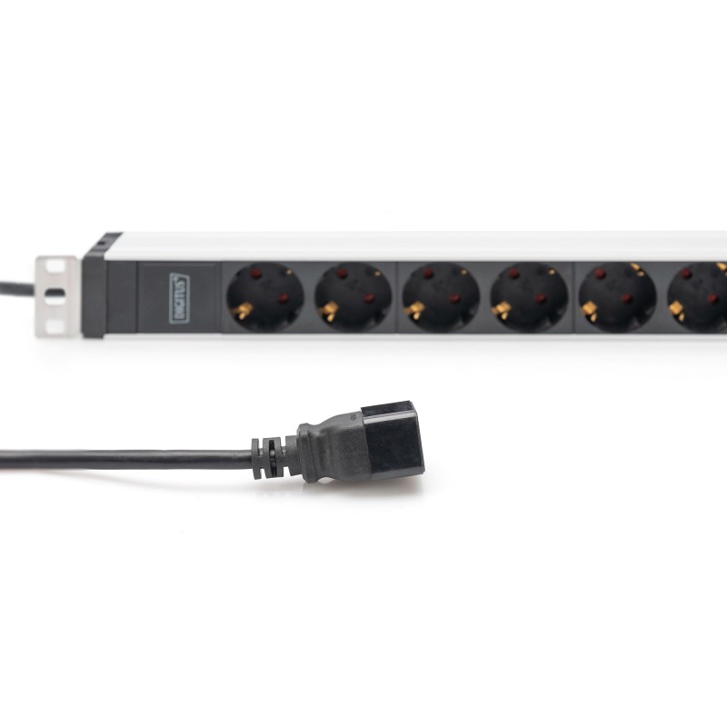 Buy Aluminum 1U PDU with 8 Schuko outlets, 230V 16A, 2 m cable - Rack-mount, 19-... in Cyprus, Nicosia, Limassol, Larnaka, Pafos
