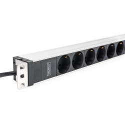 Buy Aluminum 1U PDU with 8 Schuko outlets, 230V 16A, 2 m cable - Rack-mount, 19-... in Cyprus, Nicosia, Limassol, Larnaka, Pafos