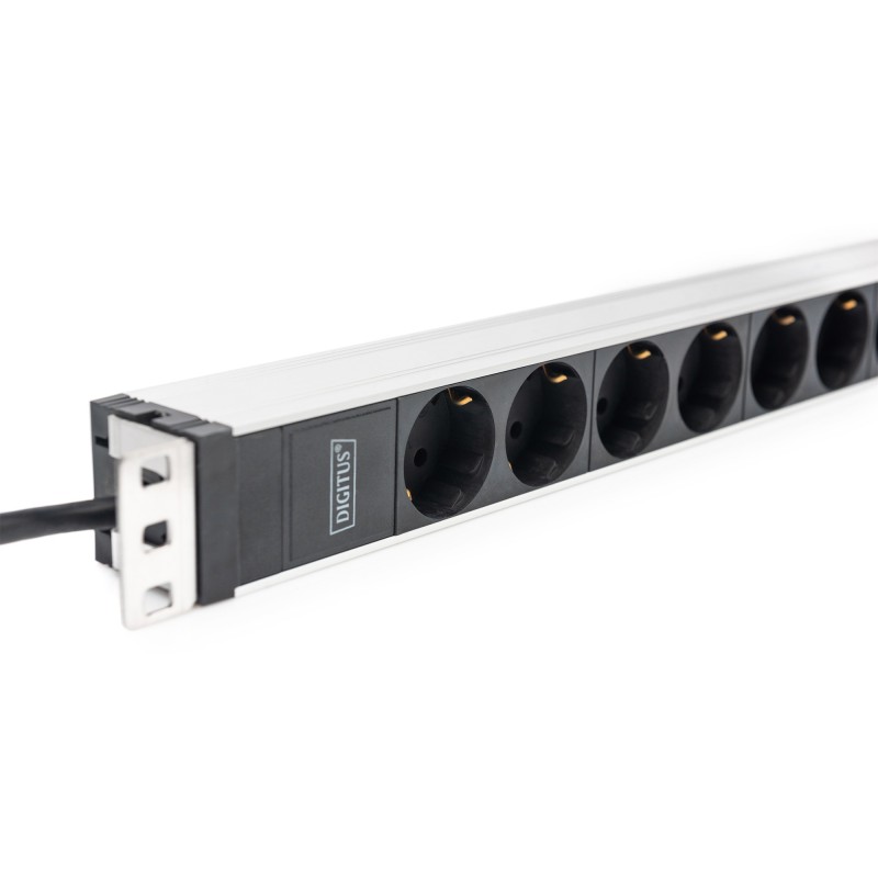 Buy Aluminum 1U PDU with 8 Schuko outlets, 230V 16A, 2 m cable - Rack-mount, 19-... in Cyprus, Nicosia, Limassol, Larnaka, Pafos