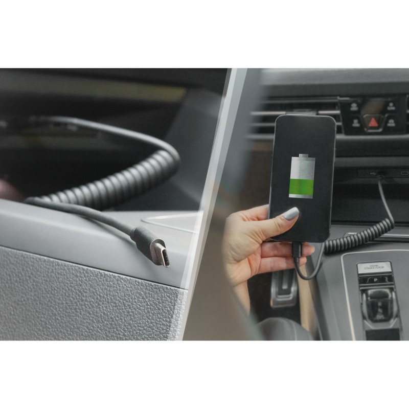 Buy DIGITUS USB-C to USB-C Spiral Cable 1m - Black - USB 2.0 (480 Mbps) in Cyprus, Nicosia, Limassol, Larnaka, Pafos