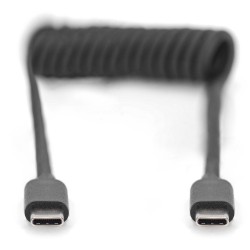 Buy DIGITUS USB-C to USB-C Spiral Cable 1m - Black - USB 2.0 (480 Mbps) in Cyprus, Nicosia, Limassol, Larnaka, Pafos