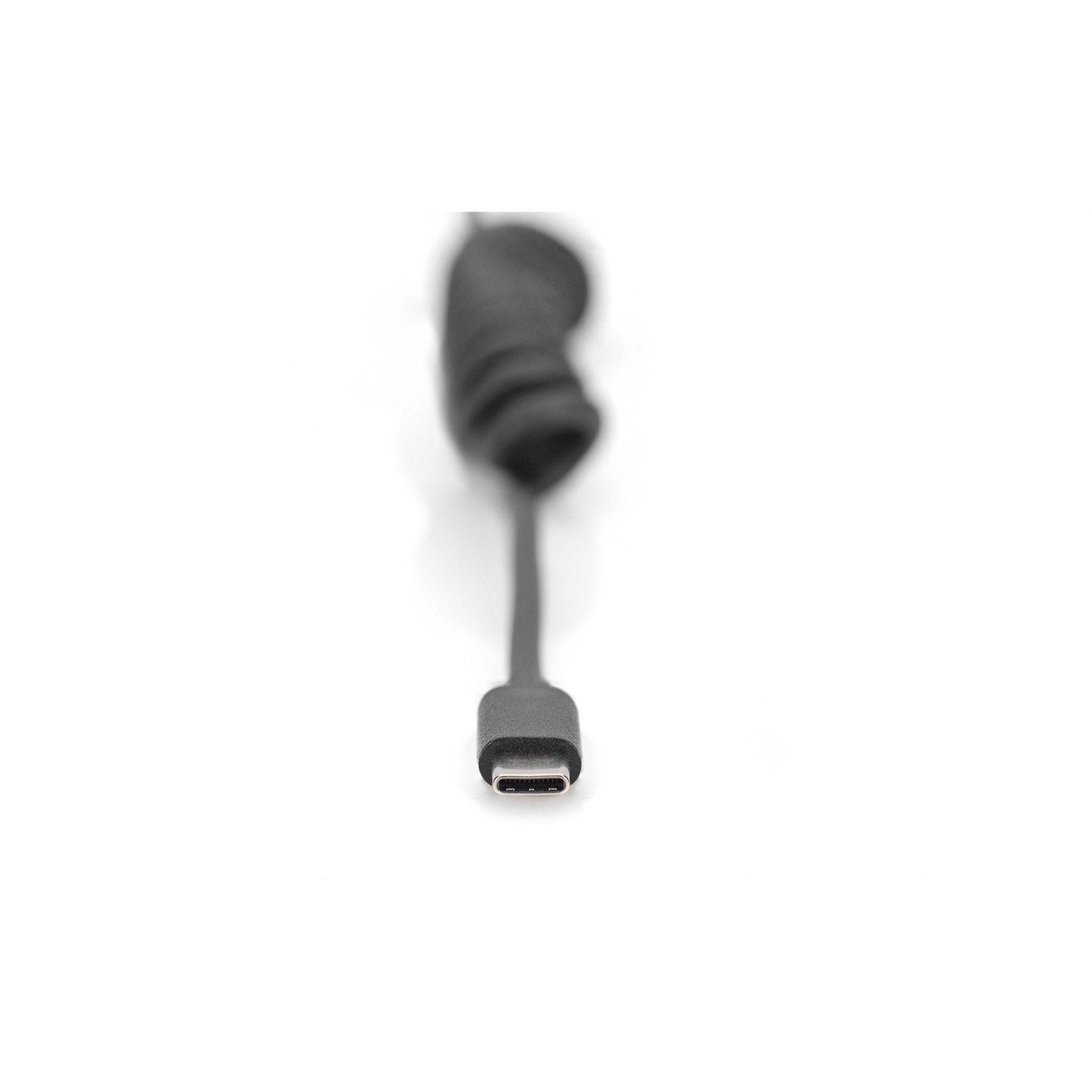 DIGITUS USB-C to USB-C Spiral Cable 1m - Black - USB 2.0 (480 Mbps) — Buy in Cyprus with Fast Delivery