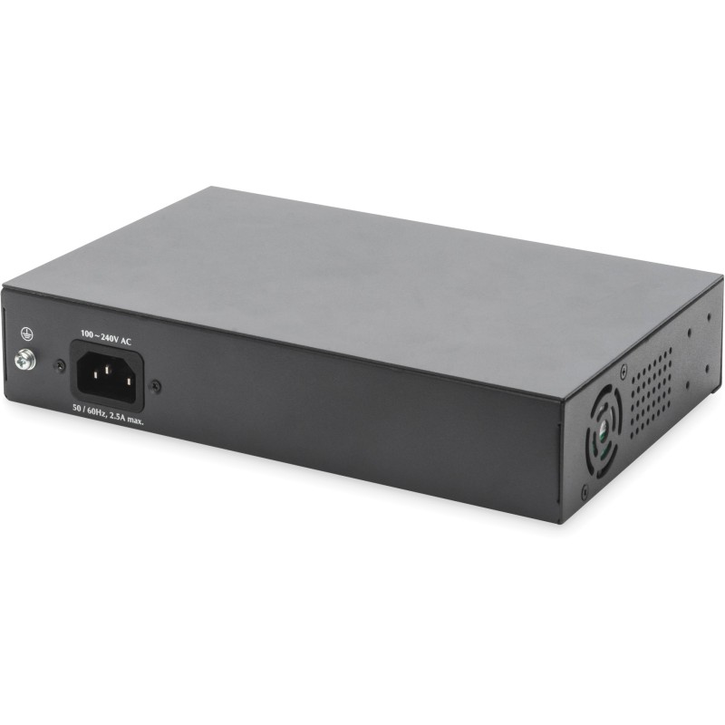 Buy DIGITUS Switch 8-Port Gigabit PoE Unmanaged - Black - 180W Budget in Cyprus, Nicosia, Limassol, Larnaka, Pafos