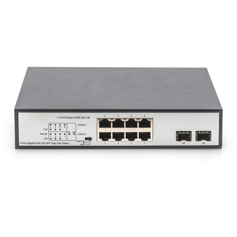 Buy DIGITUS Switch 8-Port Gigabit PoE Unmanaged - Black - 180W Budget in Cyprus, Nicosia, Limassol, Larnaka, Pafos