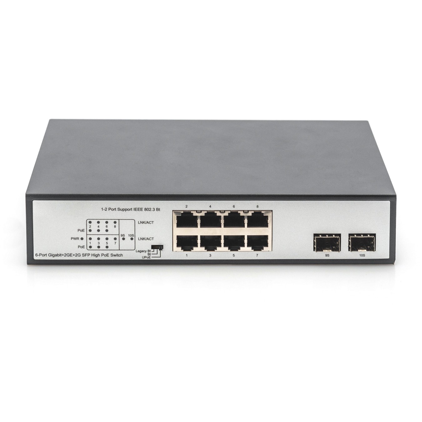 DIGITUS Switch 8-Port Gigabit PoE Unmanaged - Black - 180W Budget — Buy in Cyprus with Fast Delivery