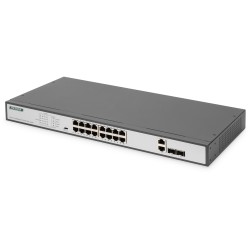 Buy DIGITUS Switch 16-Port 10/100 PoE Unmanaged - Black - 250 W PoE Budget - 19-... in Cyprus, Nicosia, Limassol, Larnaka, Pafos