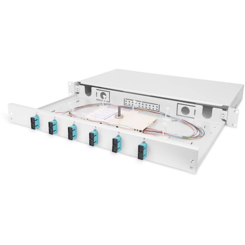 Buy DIGITUS LWL Splice Box 1U - Grey, 6x SC OM3 in Cyprus, Nicosia, Limassol, Larnaka, Pafos