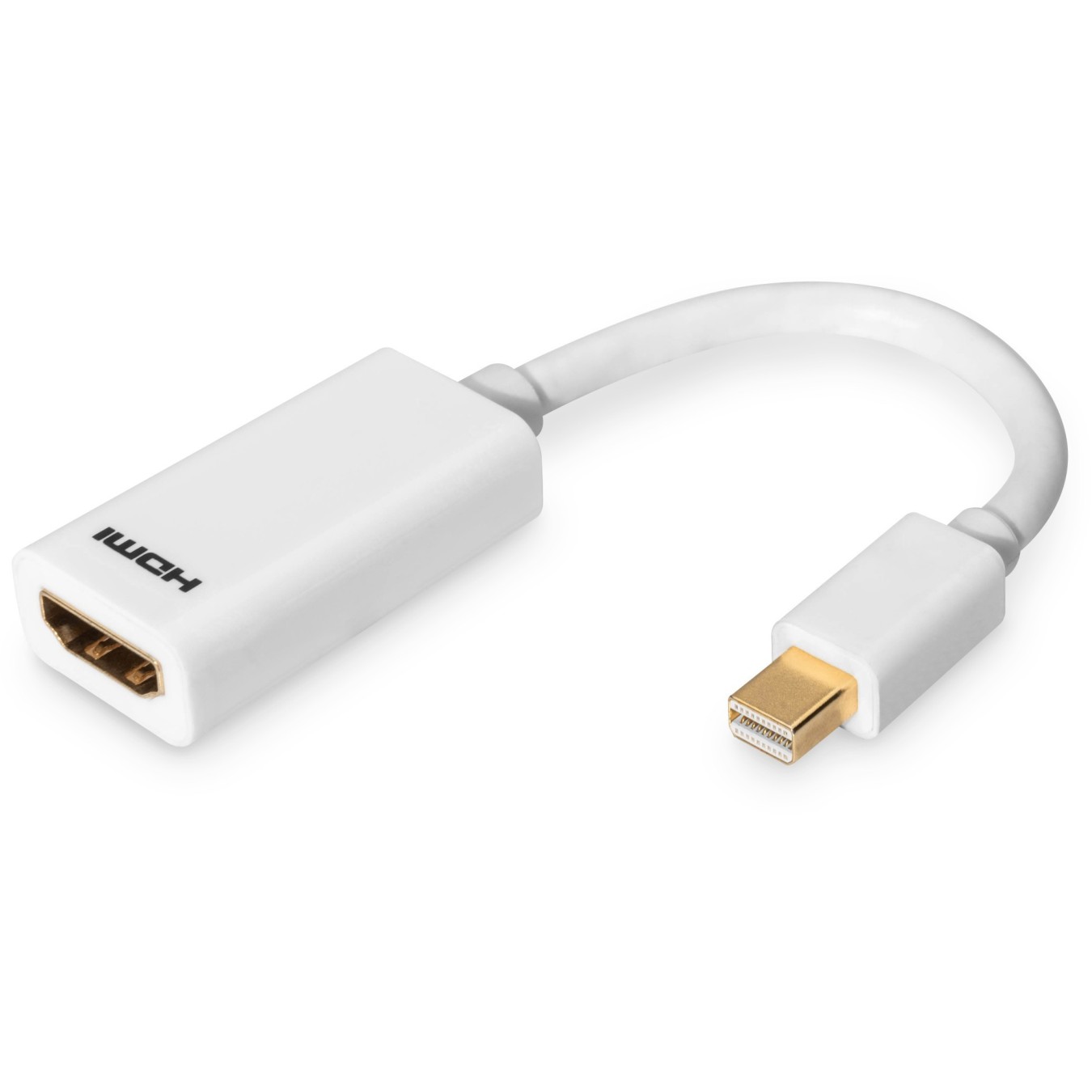 DIGITUS DisplayPortKabel miniDPort - White, 0.15 m - Mini DisplayPort to HDMI — Buy in Cyprus with Fast Delivery