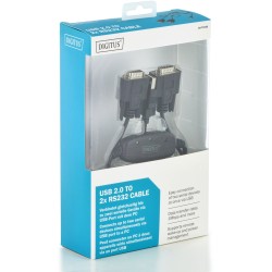 Buy DIGITUS USB 2.0 Cable - 2x RS232 Cables, 1.5 m - Black in Cyprus, Nicosia, Limassol, Larnaka, Pafos