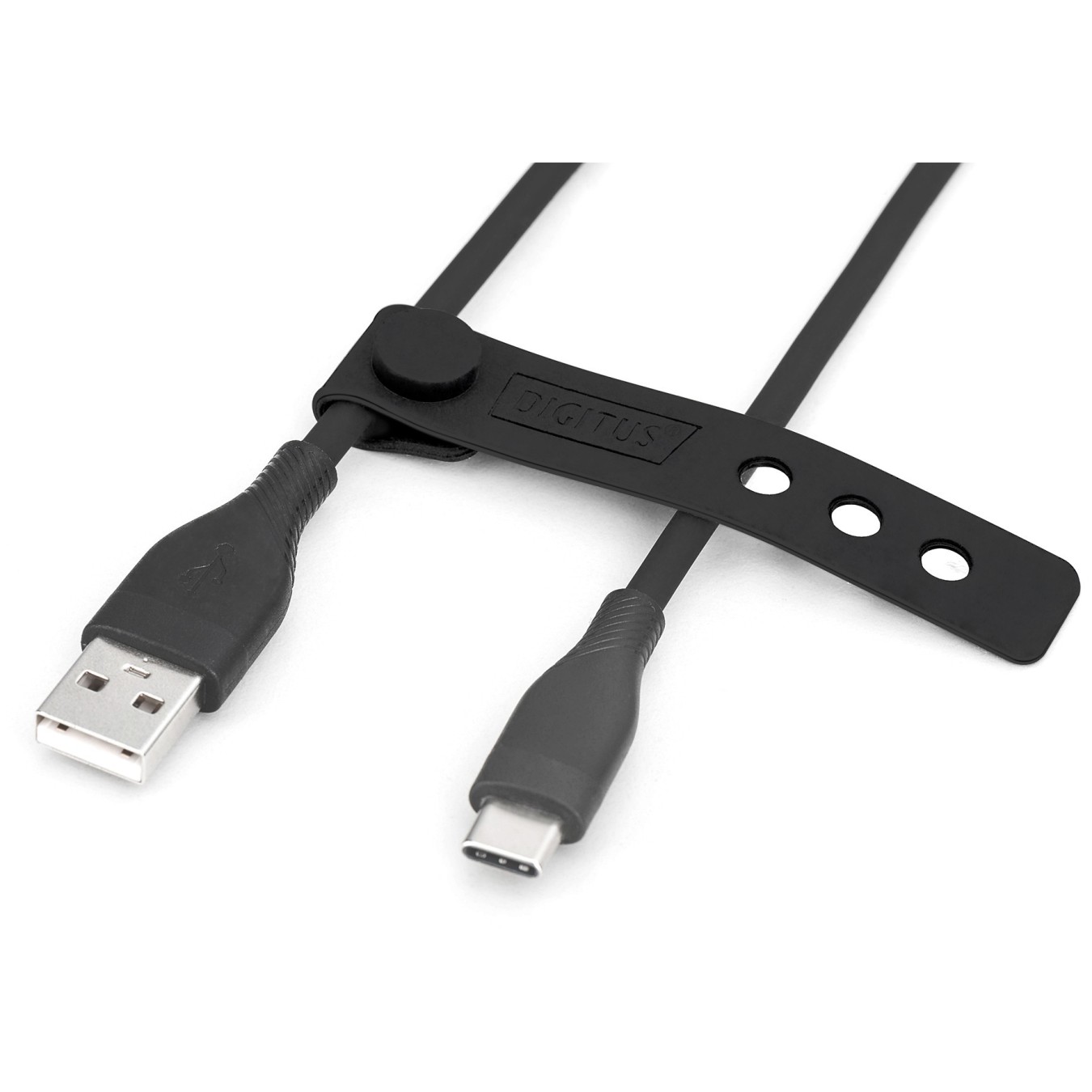 Digitus USB-A to USB-C 2.0 Cable - 1m Silicone - Black - 60W PD — Buy in Cyprus with Fast Delivery