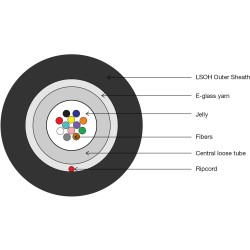Buy Digitus Installation Cable Indoor/Outdoor OM3 - I-DQ(ZN)BH - 12-fiber, Black in Cyprus, Nicosia, Limassol, Larnaka, Pafos