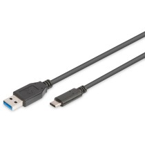 DIGITUS USB 3.0 Type-C to USB-A Cable - 1 m - Black — Buy in Cyprus with Fast Delivery
