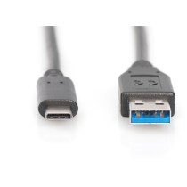 DIGITUS USB 3.0 Type-C to USB-A Cable - 1 m - Black — Buy in Cyprus with Fast Delivery