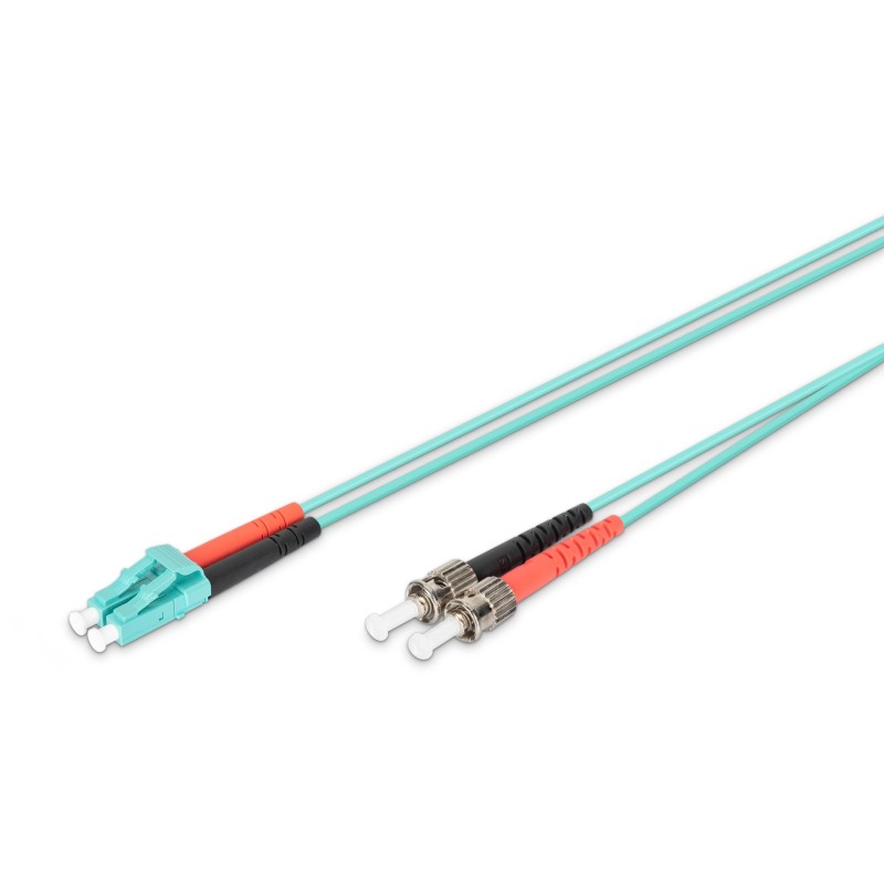 Buy DIGITUS LWL Patch Cable LC to ST - 1.00 m - OM3 Multimode Duplex (Aqua) in Cyprus, Nicosia, Limassol, Larnaka, Pafos