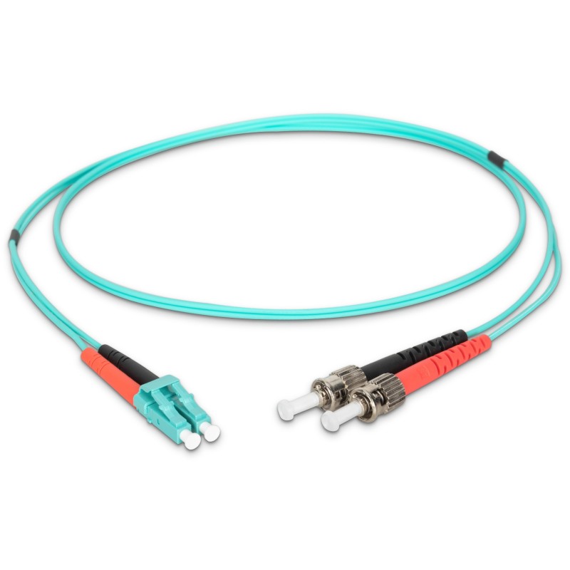 Buy DIGITUS LWL Patch Cable LC to ST - 1.00 m - OM3 Multimode Duplex (Aqua) in Cyprus, Nicosia, Limassol, Larnaka, Pafos