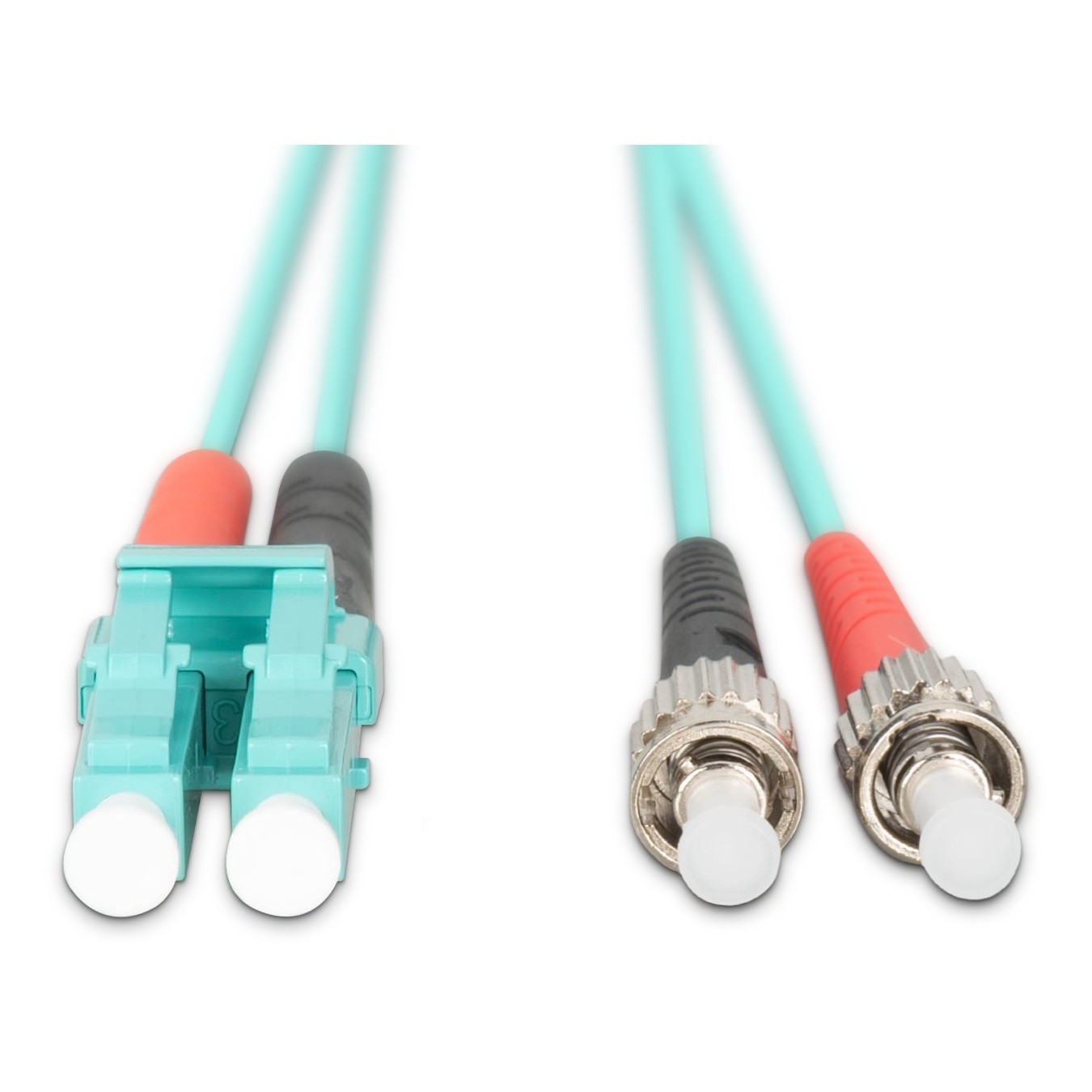 DIGITUS LWL Patch Cable LC to ST - 1.00 m - OM3 Multimode Duplex (Aqua) — Buy in Cyprus with Fast Delivery
