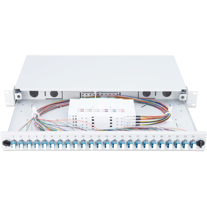 Buy DIGITUS LWL Splice Box 1U - Grey, 24x LC, OS2 in Cyprus, Nicosia, Limassol, Larnaka, Pafos