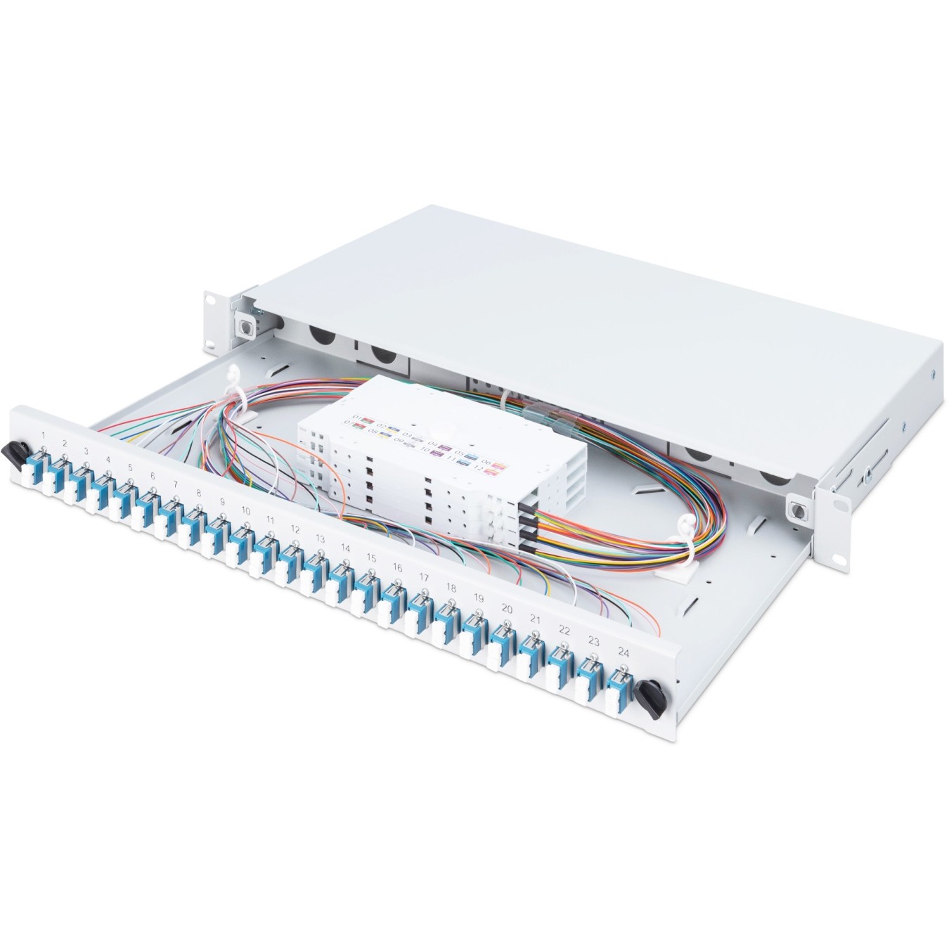 DIGITUS LWL Splice Box 1U - Grey, 24x LC, OS2 — Buy in Cyprus with Fast Delivery