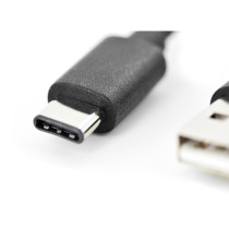 DIGITUS USB 2.0 USB-C to USB-A Cable - 1.0 m - Black Stainless Steel — Buy in Cyprus with Fast Delivery