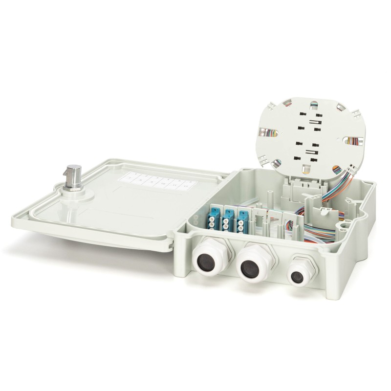 Buy DIGITUS FTTH Box OS2, 12 LC PC Fibers - Box - Indoor installation in Cyprus, Nicosia, Limassol, Larnaka, Pafos
