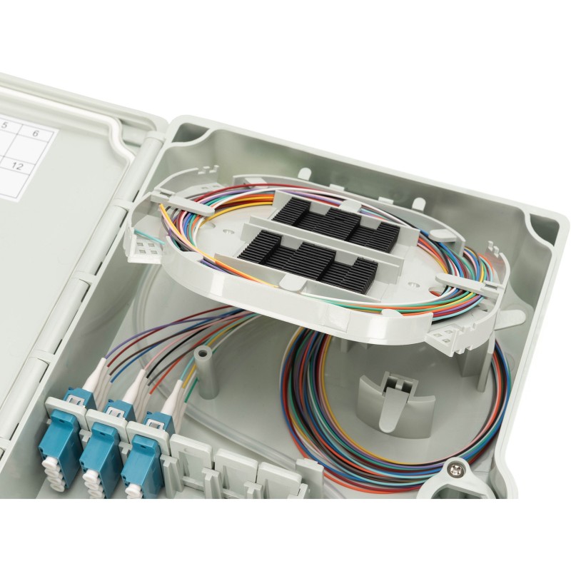 Buy DIGITUS FTTH Box OS2, 12 LC PC Fibers - Box - Indoor installation in Cyprus, Nicosia, Limassol, Larnaka, Pafos