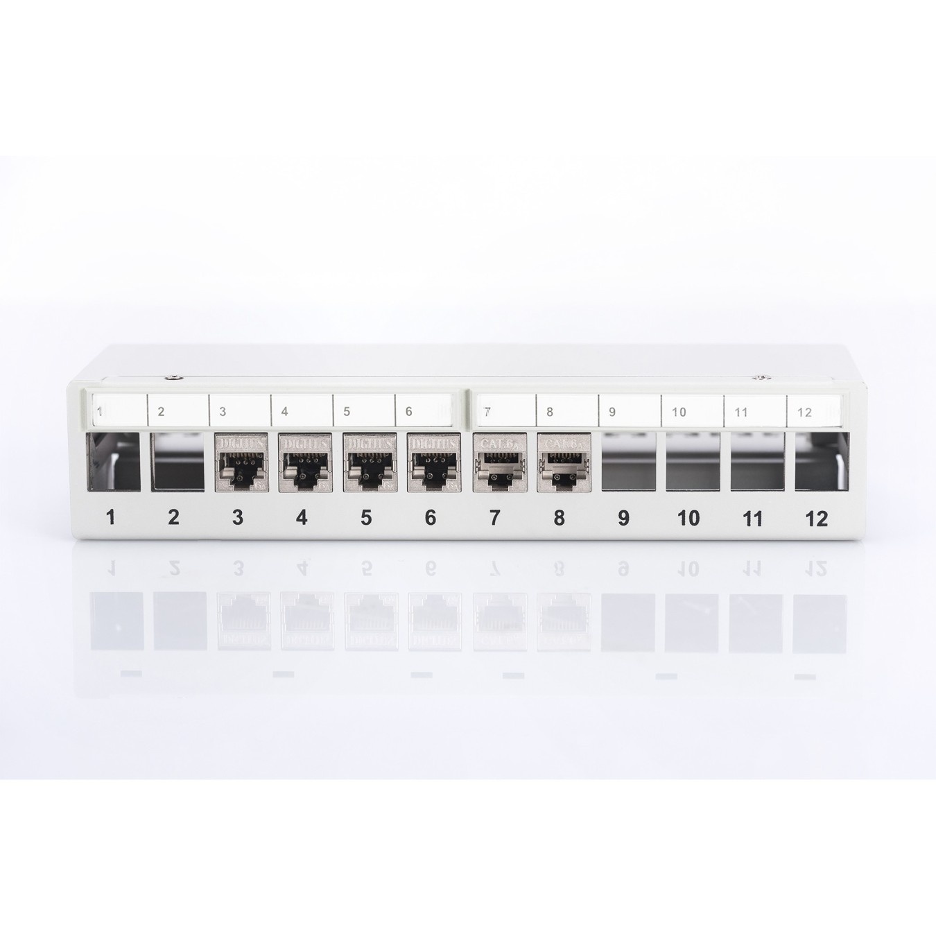 DIGITUS Patchpanel 1HE 12-Port Modular Desktop gray - 1U, 12-Port Patch Panel — Buy in Cyprus with Fast Delivery