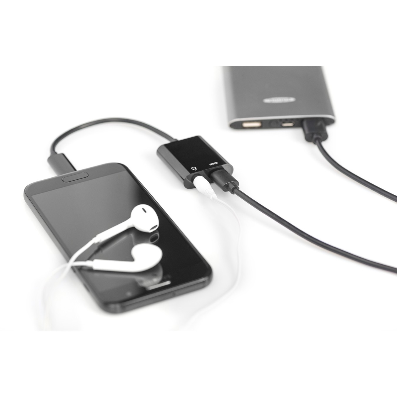 DIGITUS USB-C to USB-C + 3.5mm Audio Hub Cable 0.2m - Black — Buy in Cyprus with Fast Delivery